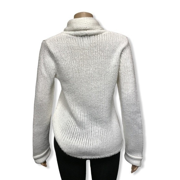 Norton McNaughton Cowl Neck Sweaters chunky Knit Cream Ivory size Medium - Picture 5 of 9